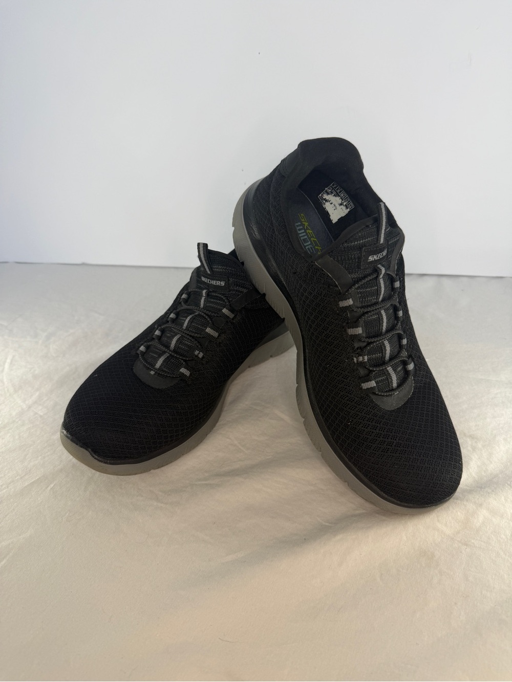 Skechers Men's Black Mesh Slip-On Casual Sneakers